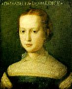 Agnolo Bronzino portratt av isabella di medici Spain oil painting artist